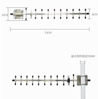 1435-1515MHz 12.6dBi 11 Μονάδα από ανοξείδωτο χάλυβα 5g Αντένα Yagi